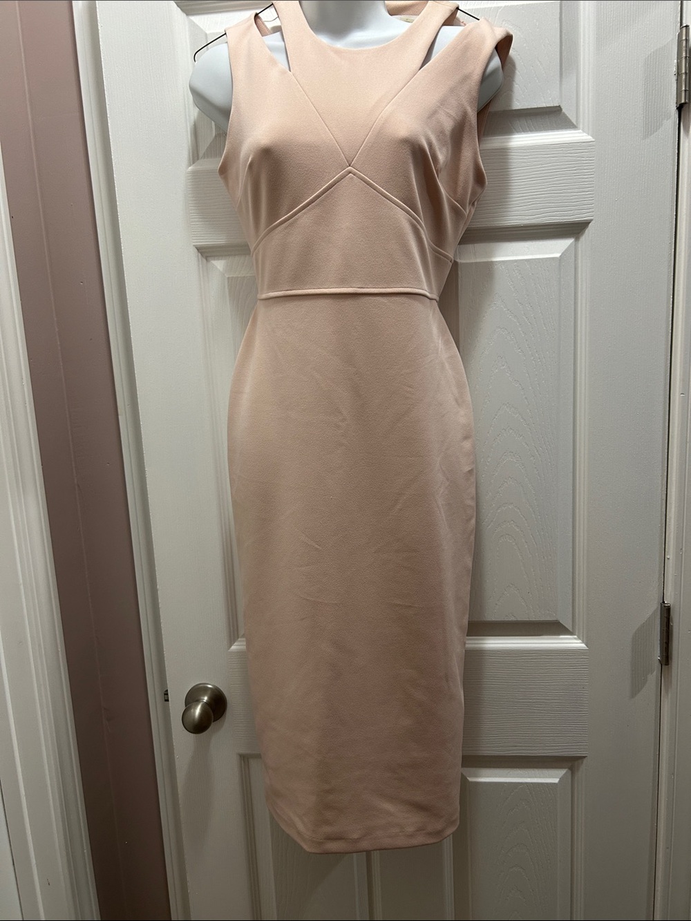 Calvin Klein Pale Blush Pink Midi Dress